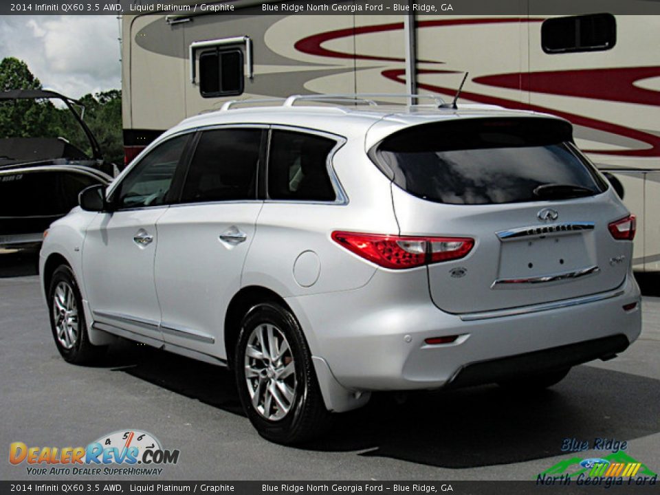 2014 Infiniti QX60 3.5 AWD Liquid Platinum / Graphite Photo #3