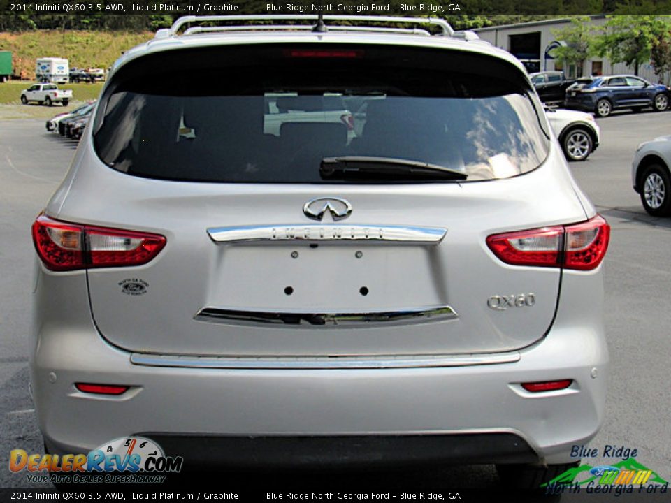2014 Infiniti QX60 3.5 AWD Liquid Platinum / Graphite Photo #4