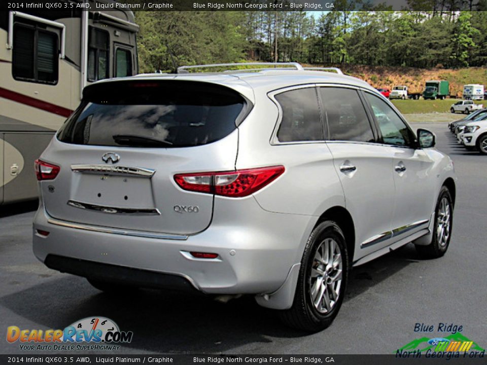 2014 Infiniti QX60 3.5 AWD Liquid Platinum / Graphite Photo #5