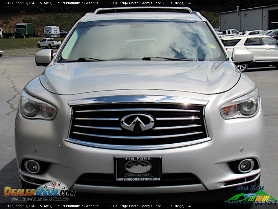 2014 Infiniti QX60 3.5 AWD Liquid Platinum / Graphite Photo #8