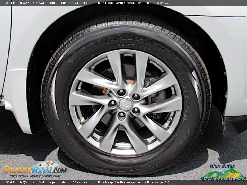 2014 Infiniti QX60 3.5 AWD Liquid Platinum / Graphite Photo #9