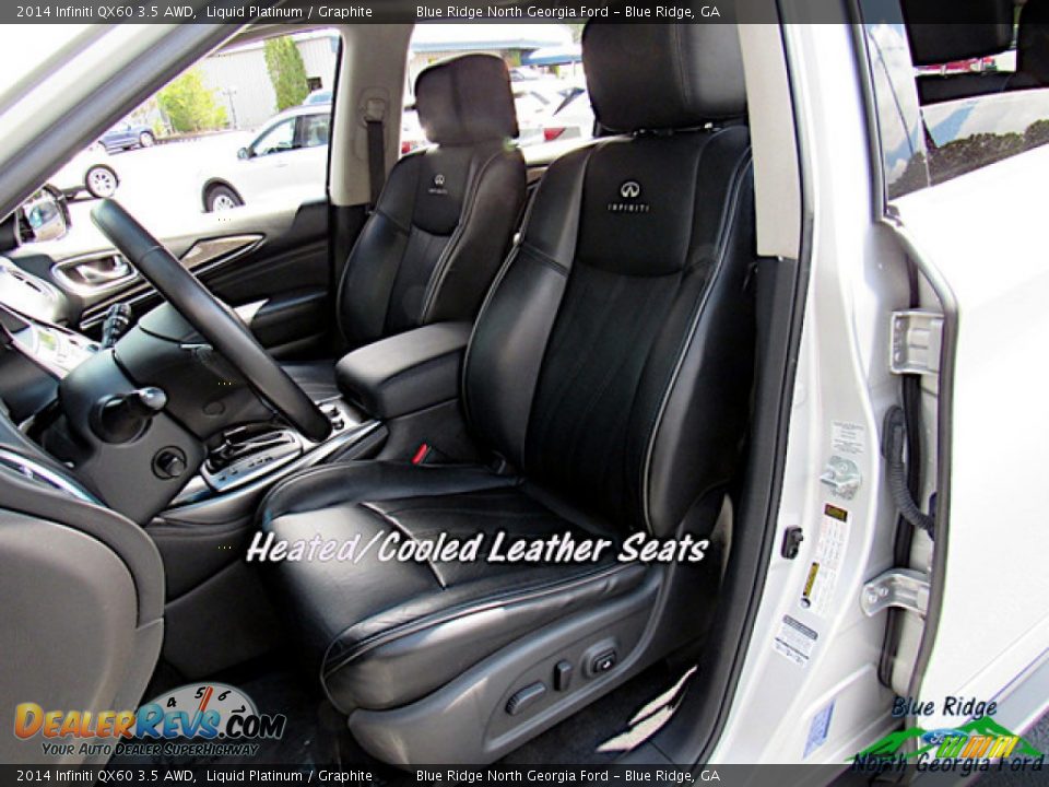 2014 Infiniti QX60 3.5 AWD Liquid Platinum / Graphite Photo #10