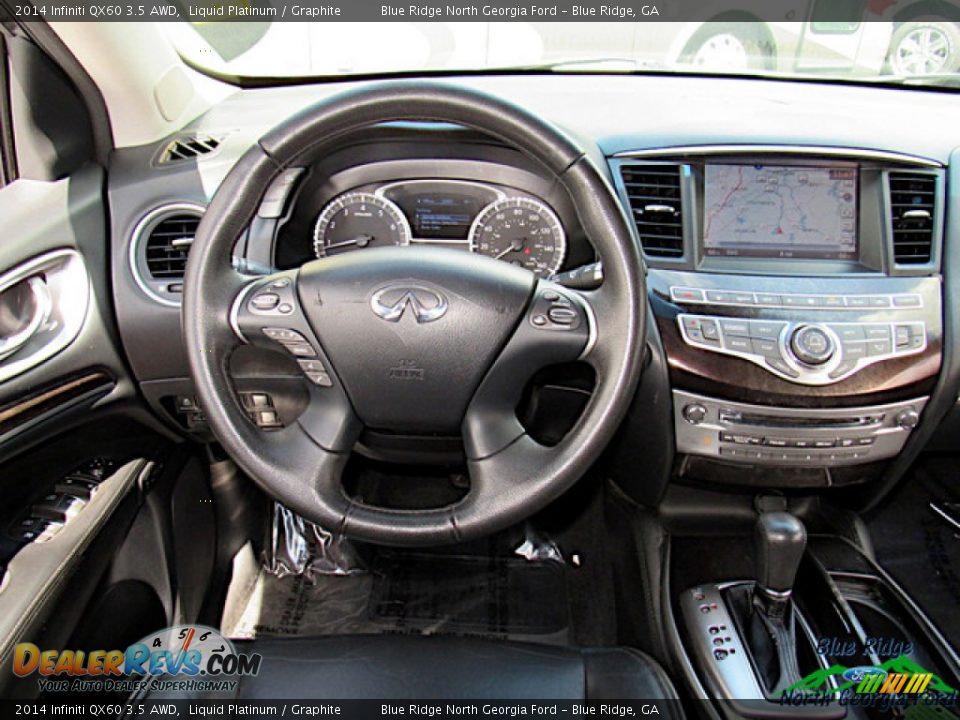 2014 Infiniti QX60 3.5 AWD Liquid Platinum / Graphite Photo #16