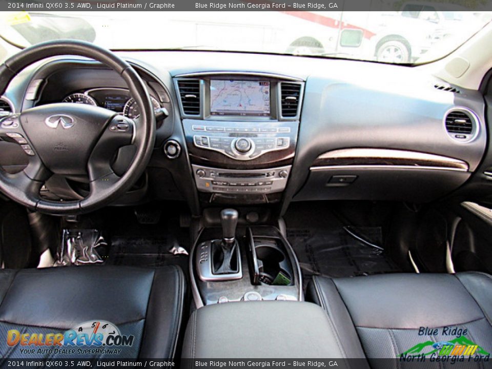 2014 Infiniti QX60 3.5 AWD Liquid Platinum / Graphite Photo #17