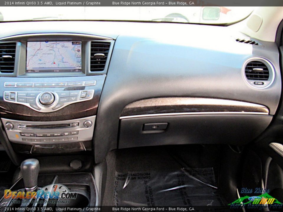 2014 Infiniti QX60 3.5 AWD Liquid Platinum / Graphite Photo #18
