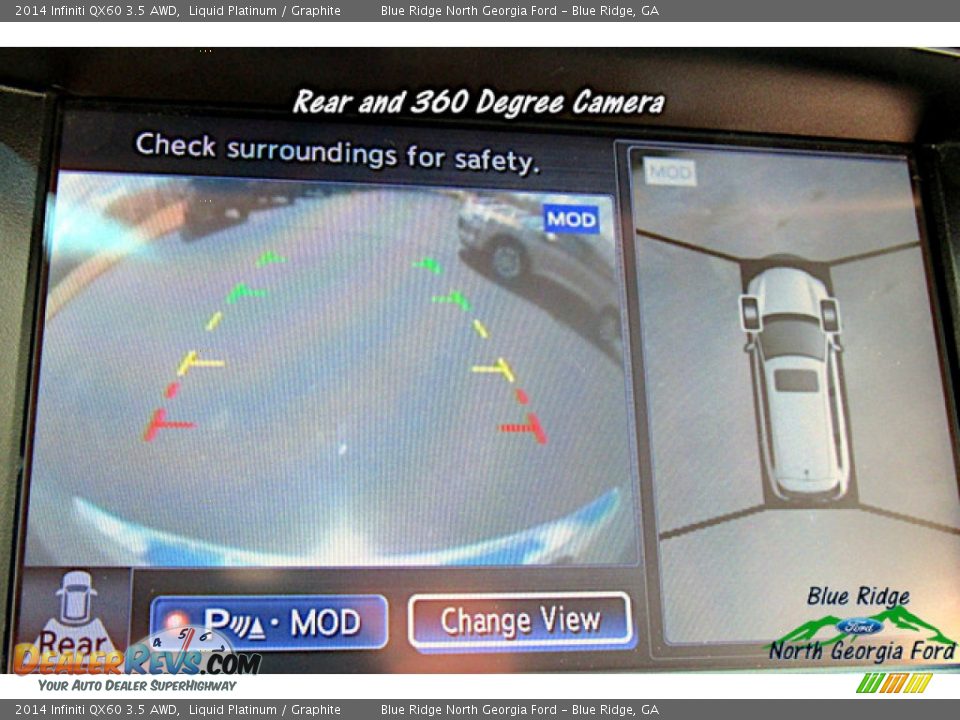 2014 Infiniti QX60 3.5 AWD Liquid Platinum / Graphite Photo #23