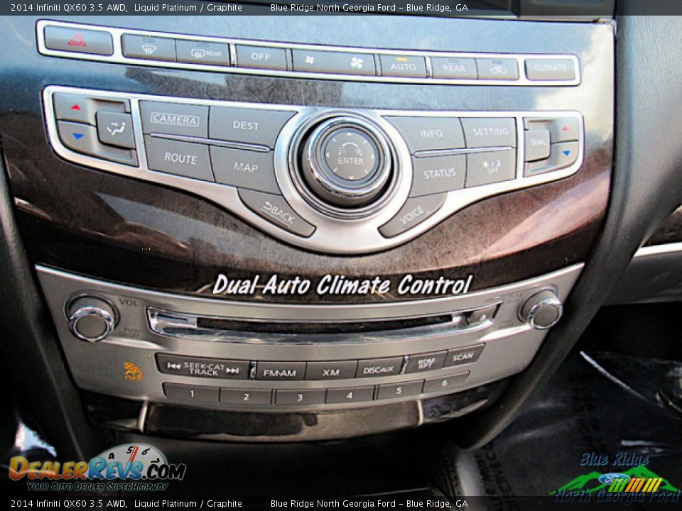 2014 Infiniti QX60 3.5 AWD Liquid Platinum / Graphite Photo #24