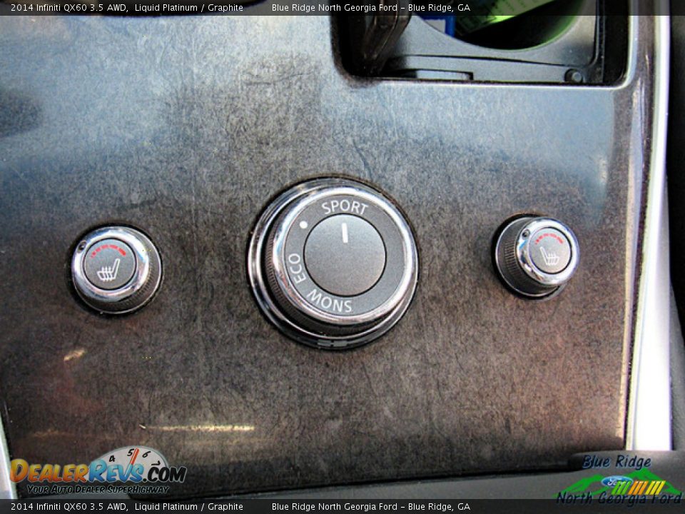 2014 Infiniti QX60 3.5 AWD Liquid Platinum / Graphite Photo #25