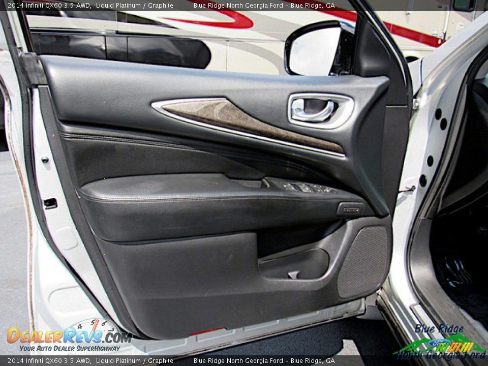 2014 Infiniti QX60 3.5 AWD Liquid Platinum / Graphite Photo #29