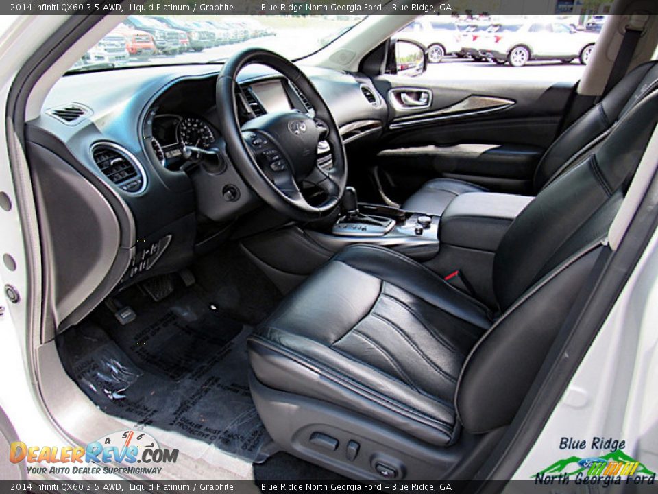 2014 Infiniti QX60 3.5 AWD Liquid Platinum / Graphite Photo #30