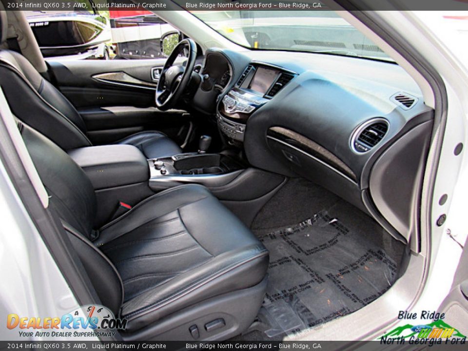 2014 Infiniti QX60 3.5 AWD Liquid Platinum / Graphite Photo #31