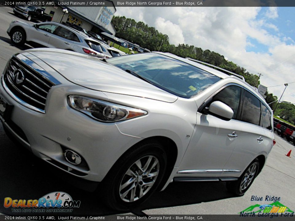 2014 Infiniti QX60 3.5 AWD Liquid Platinum / Graphite Photo #33