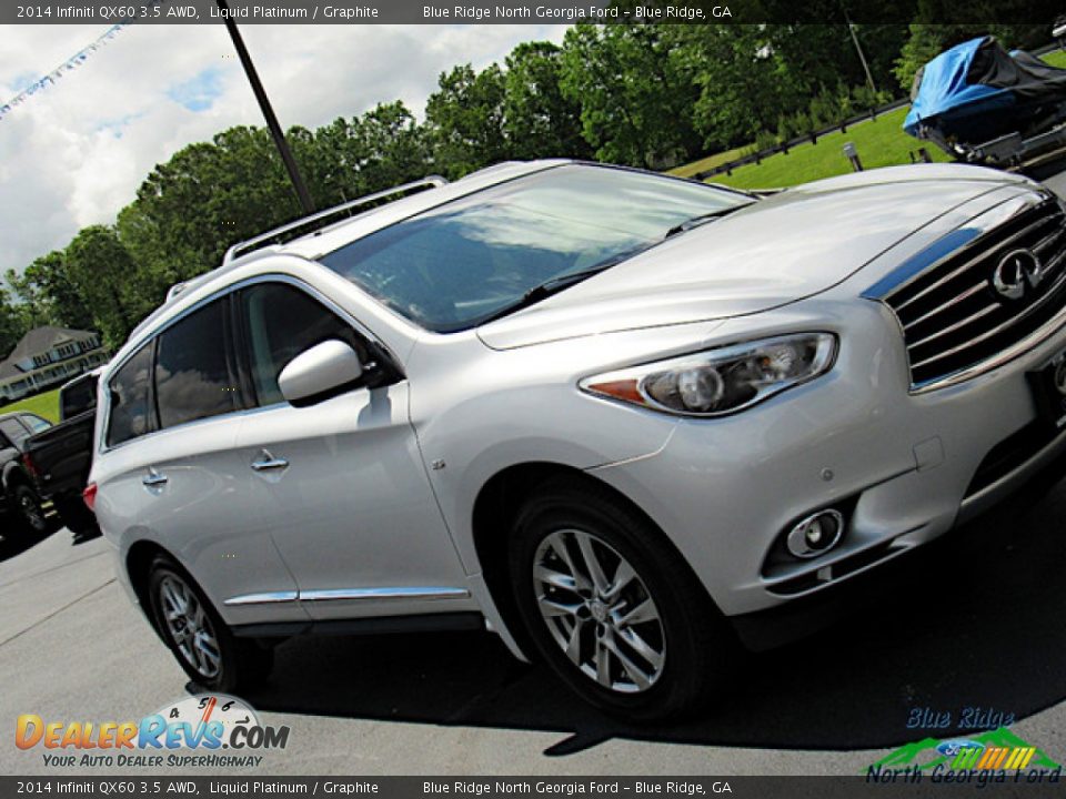 2014 Infiniti QX60 3.5 AWD Liquid Platinum / Graphite Photo #34
