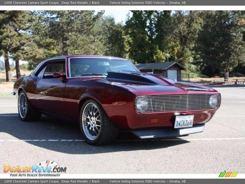 1968 Chevrolet Camaro Sport Coupe Deep Red Metallic / Black Photo #2