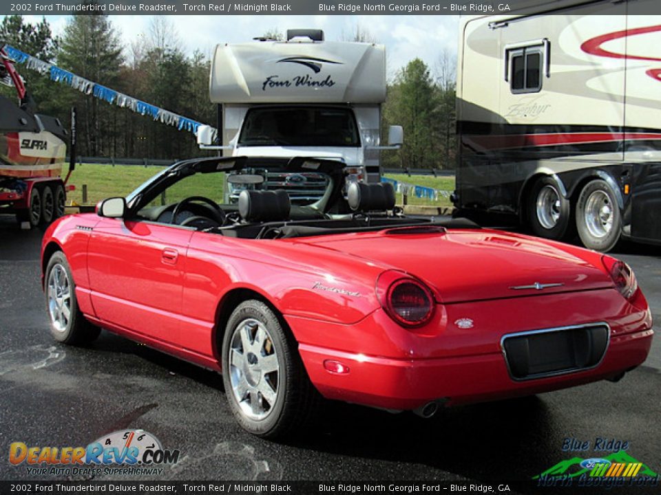 2002 Ford Thunderbird Deluxe Roadster Torch Red / Midnight Black Photo #3