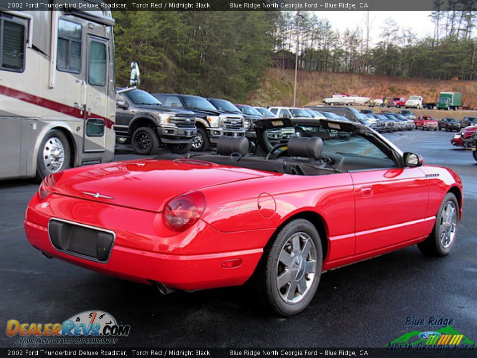 2002 Ford Thunderbird Deluxe Roadster Torch Red / Midnight Black Photo #5