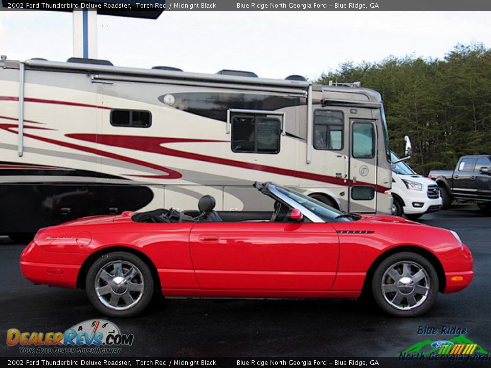 2002 Ford Thunderbird Deluxe Roadster Torch Red / Midnight Black Photo #6