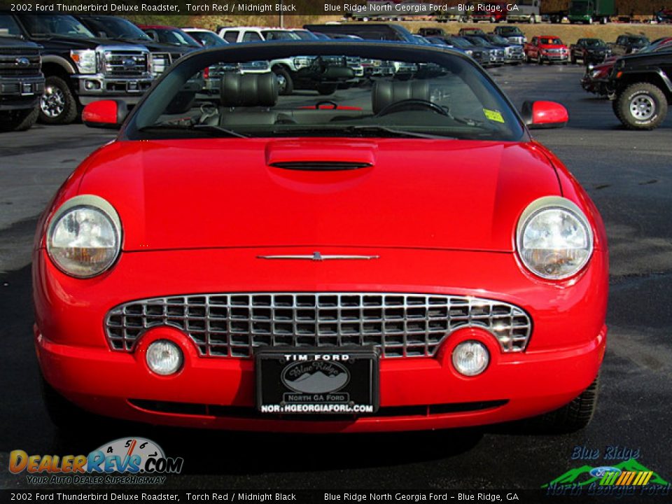 2002 Ford Thunderbird Deluxe Roadster Torch Red / Midnight Black Photo #8