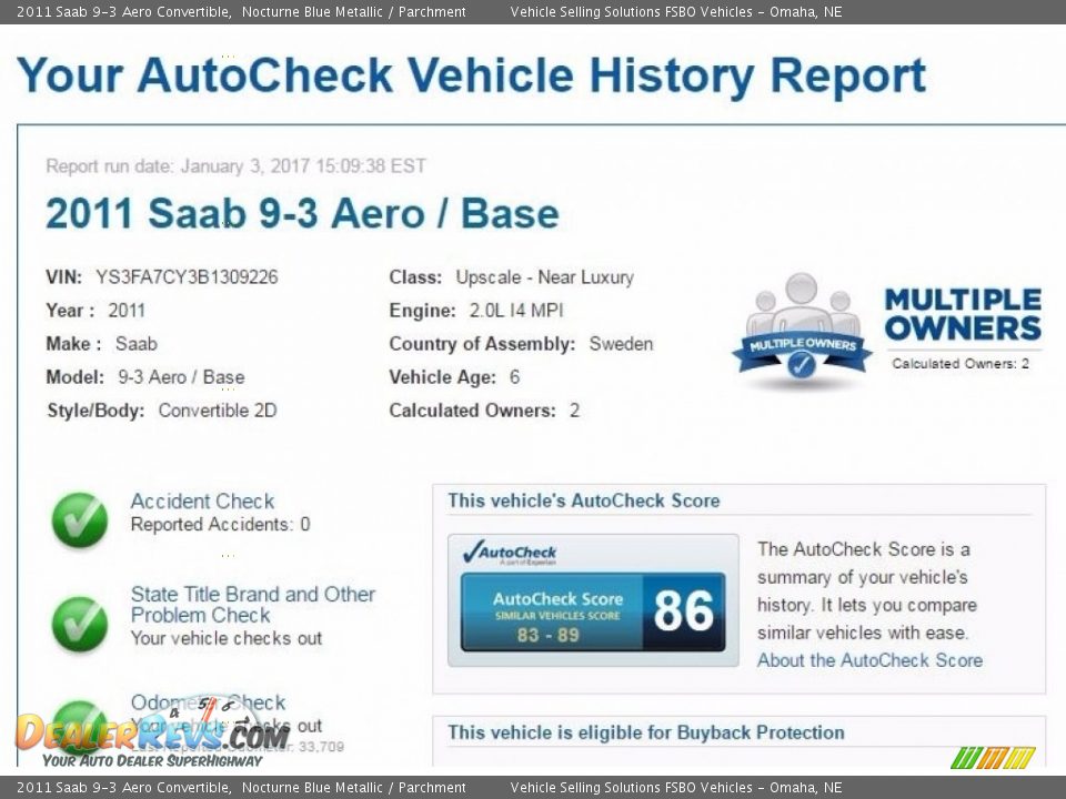 Dealer Info of 2011 Saab 9-3 Aero Convertible Photo #2