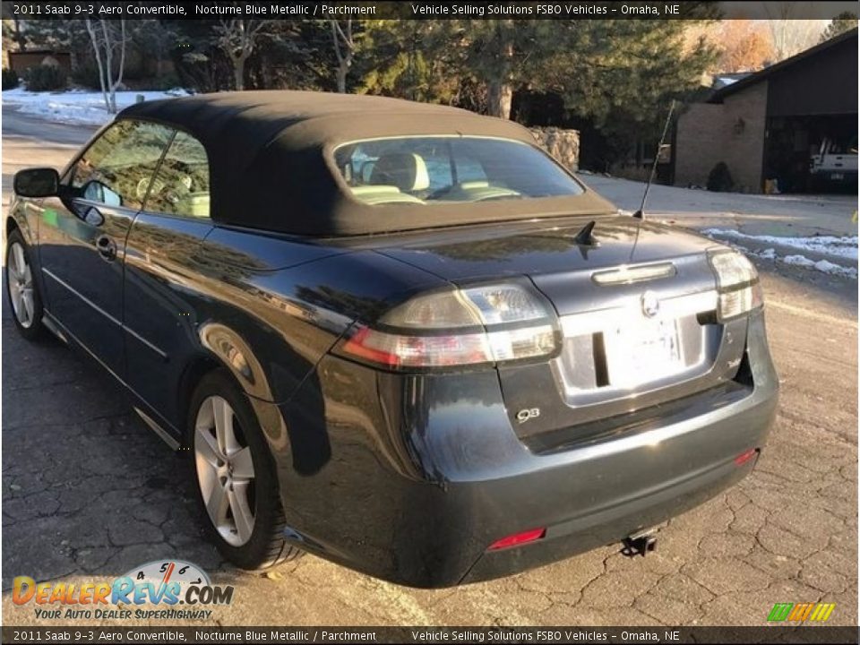 2011 Saab 9-3 Aero Convertible Nocturne Blue Metallic / Parchment Photo #3