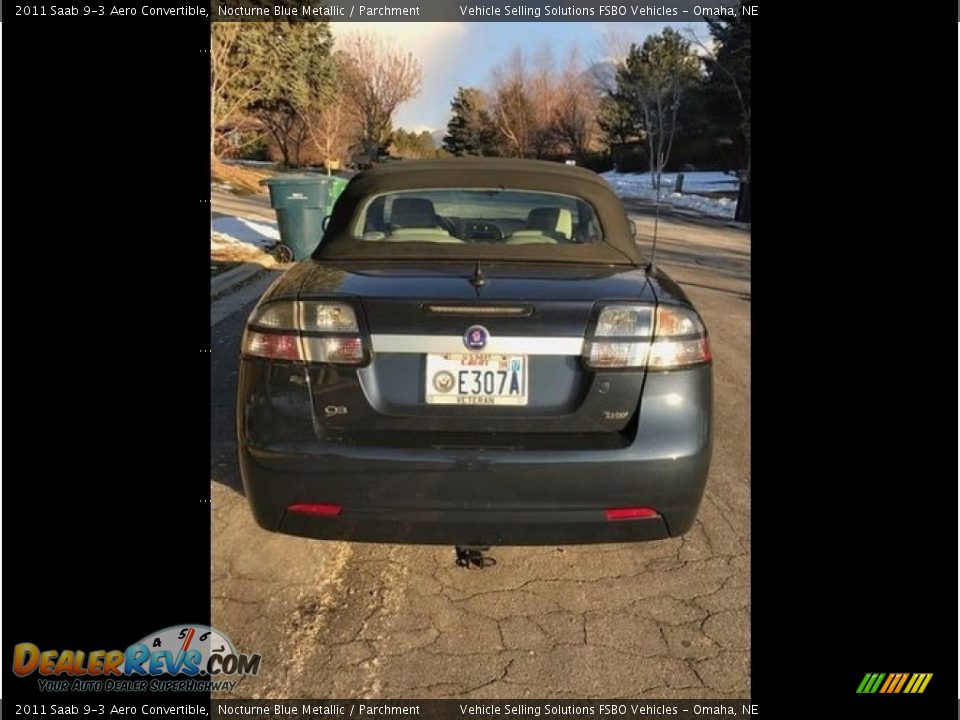 2011 Saab 9-3 Aero Convertible Nocturne Blue Metallic / Parchment Photo #8