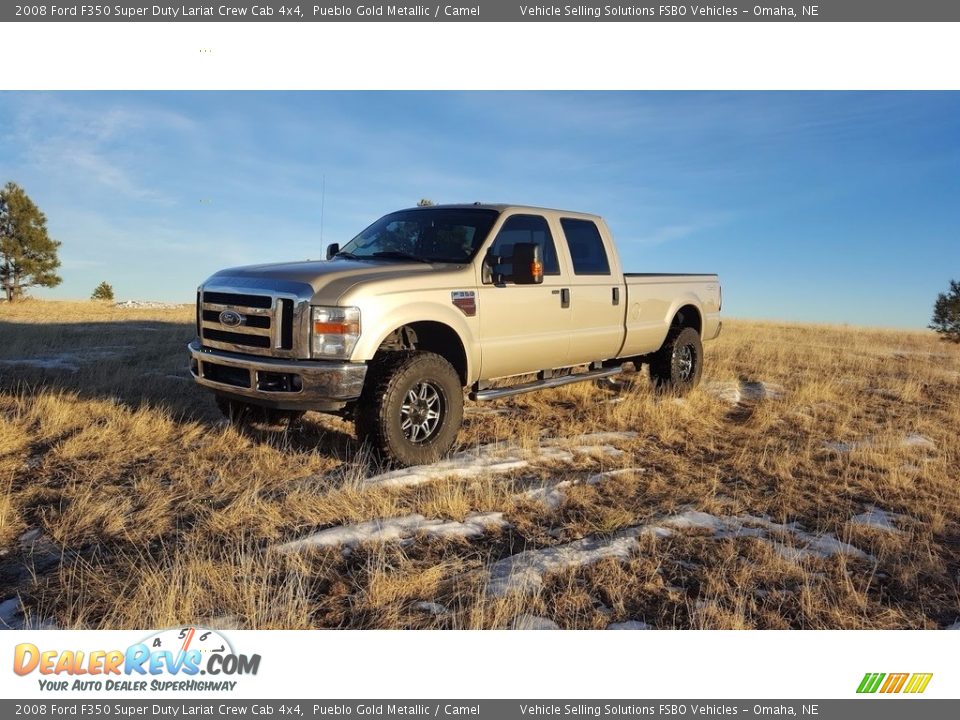 2008 Ford F350 Super Duty Lariat Crew Cab 4x4 Pueblo Gold Metallic / Camel Photo #1