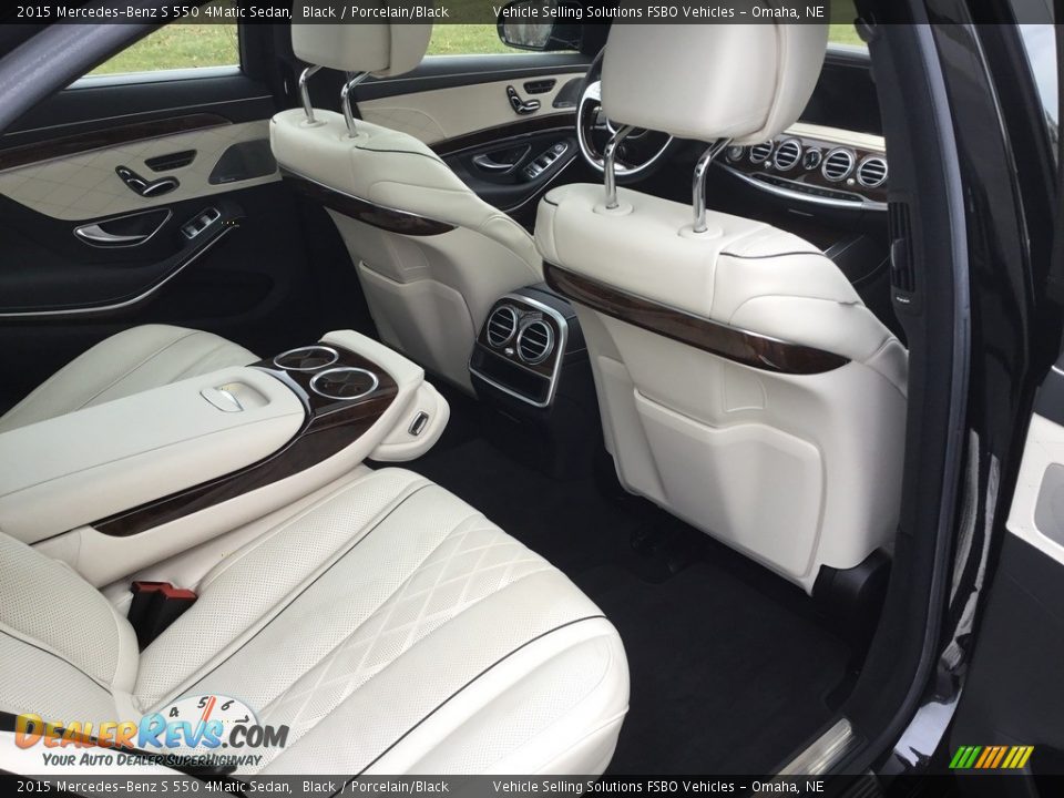 Porcelain/Black Interior - 2015 Mercedes-Benz S 550 4Matic Sedan Photo #8