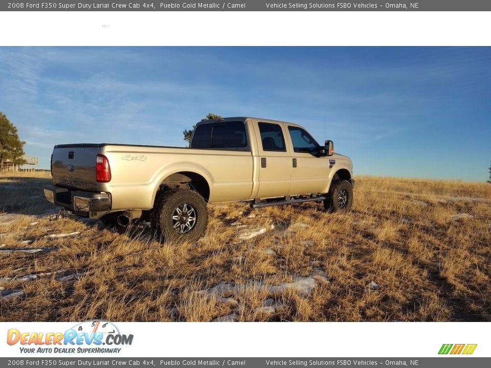 2008 Ford F350 Super Duty Lariat Crew Cab 4x4 Pueblo Gold Metallic / Camel Photo #3