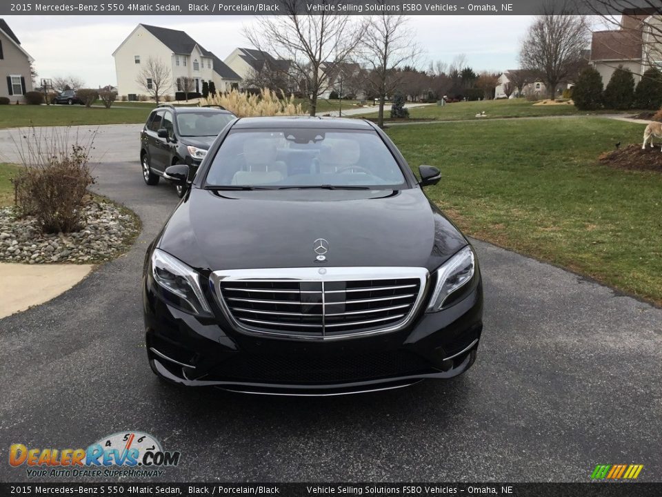 2015 Mercedes-Benz S 550 4Matic Sedan Black / Porcelain/Black Photo #10