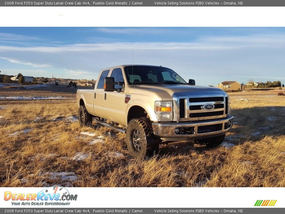 2008 Ford F350 Super Duty Lariat Crew Cab 4x4 Pueblo Gold Metallic / Camel Photo #5