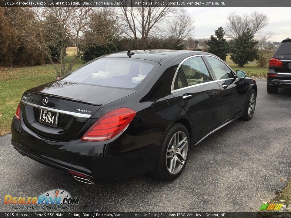 2015 Mercedes-Benz S 550 4Matic Sedan Black / Porcelain/Black Photo #12