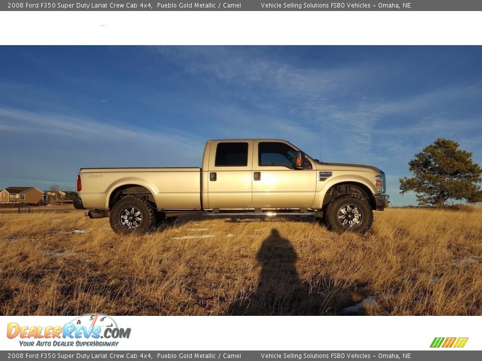 2008 Ford F350 Super Duty Lariat Crew Cab 4x4 Pueblo Gold Metallic / Camel Photo #7