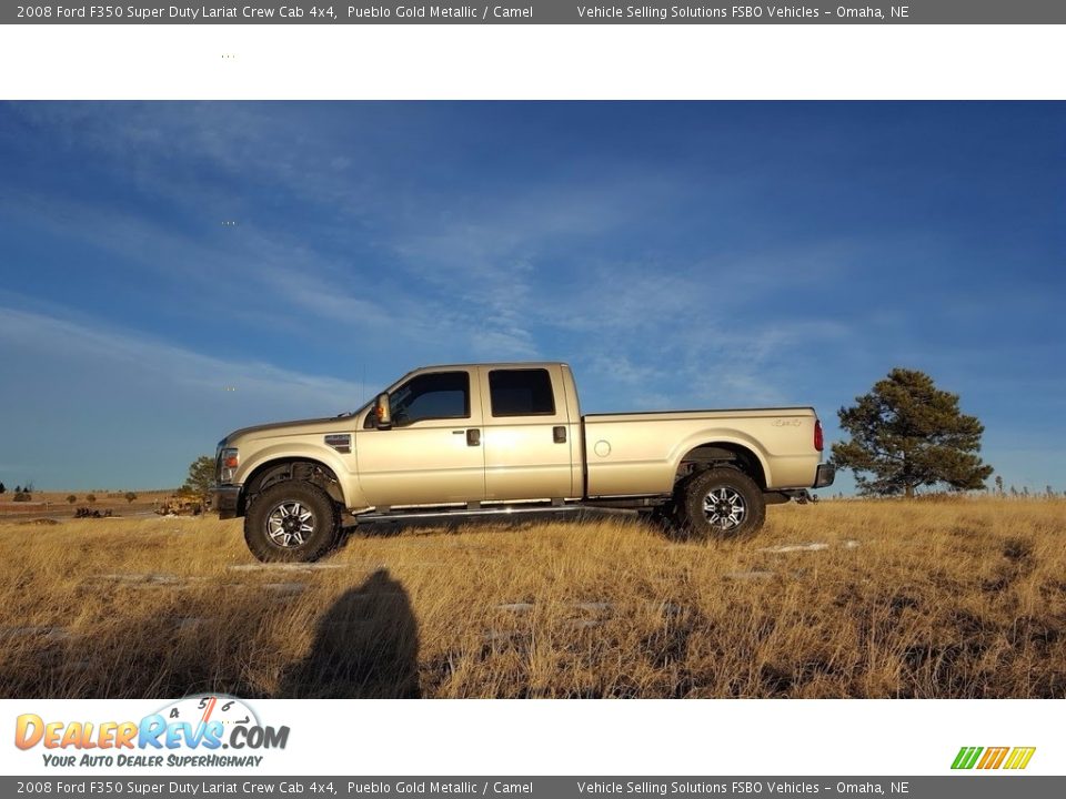 2008 Ford F350 Super Duty Lariat Crew Cab 4x4 Pueblo Gold Metallic / Camel Photo #8