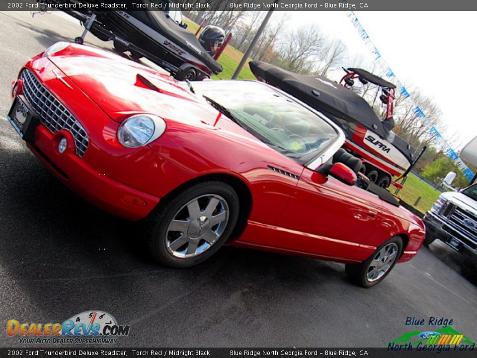 2002 Ford Thunderbird Deluxe Roadster Torch Red / Midnight Black Photo #27