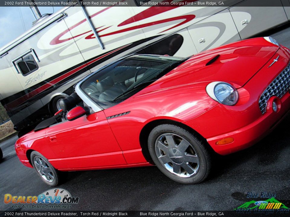 2002 Ford Thunderbird Deluxe Roadster Torch Red / Midnight Black Photo #28