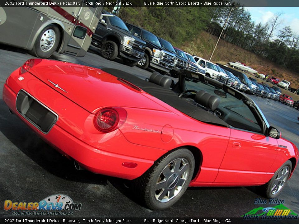 2002 Ford Thunderbird Deluxe Roadster Torch Red / Midnight Black Photo #29