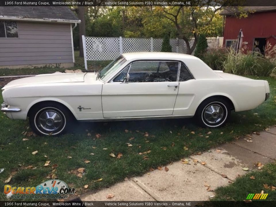 1966 Ford Mustang Coupe Wimbledon White / Black Photo #1