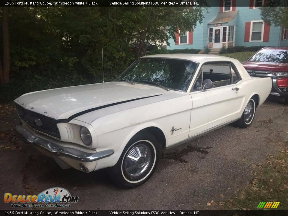 1966 Ford Mustang Coupe Wimbledon White / Black Photo #4