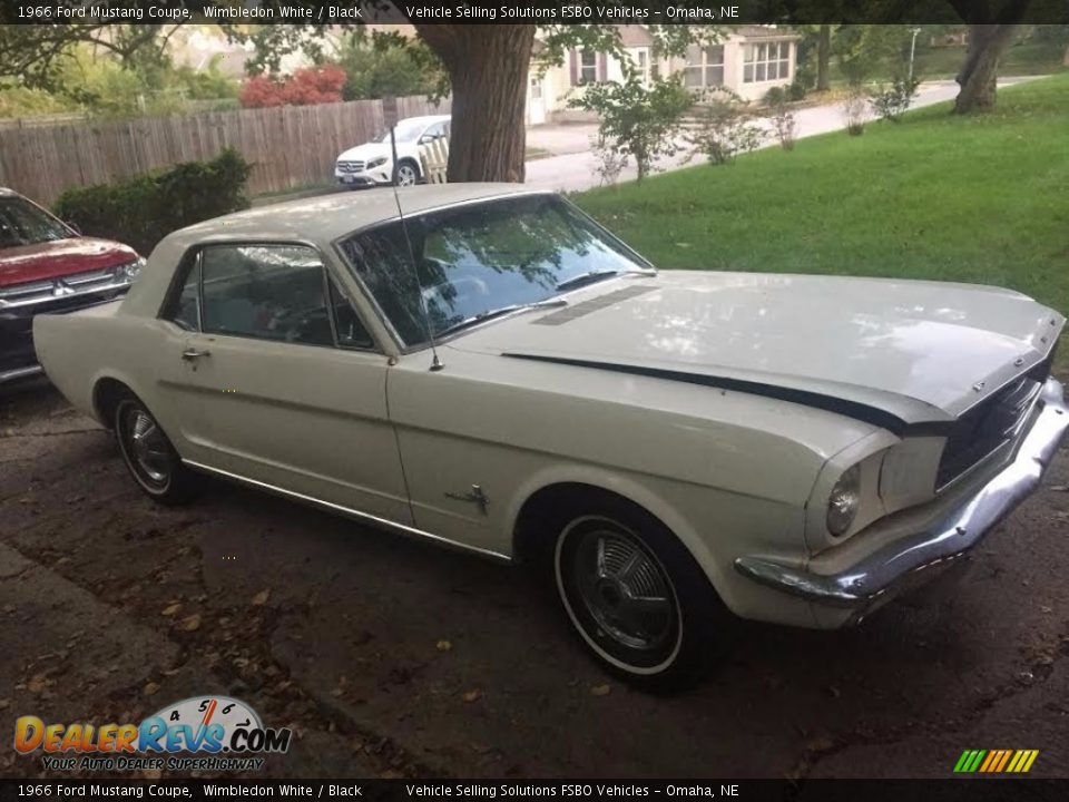 1966 Ford Mustang Coupe Wimbledon White / Black Photo #5