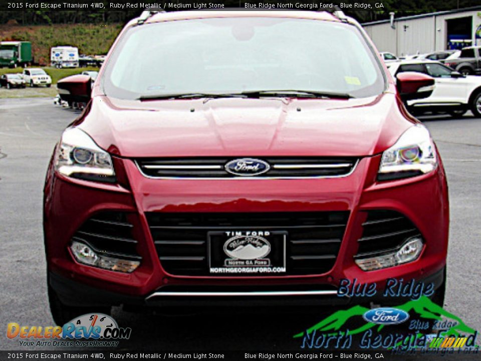2015 Ford Escape Titanium 4WD Ruby Red Metallic / Medium Light Stone Photo #8