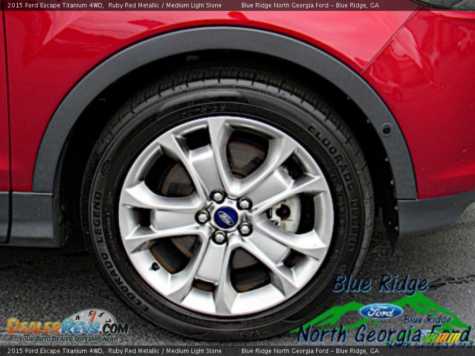 2015 Ford Escape Titanium 4WD Ruby Red Metallic / Medium Light Stone Photo #9