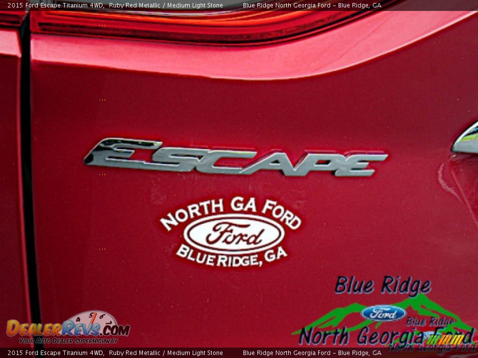 2015 Ford Escape Titanium 4WD Ruby Red Metallic / Medium Light Stone Photo #36