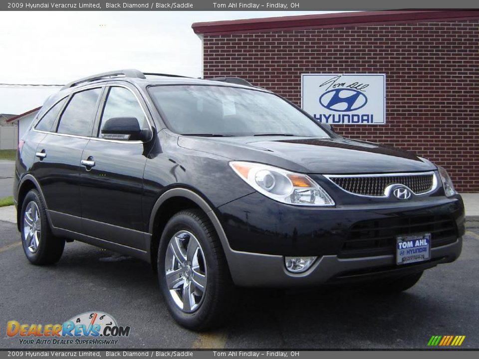 2009 Hyundai Veracruz Limited Black Diamond / Black/Saddle Photo #1