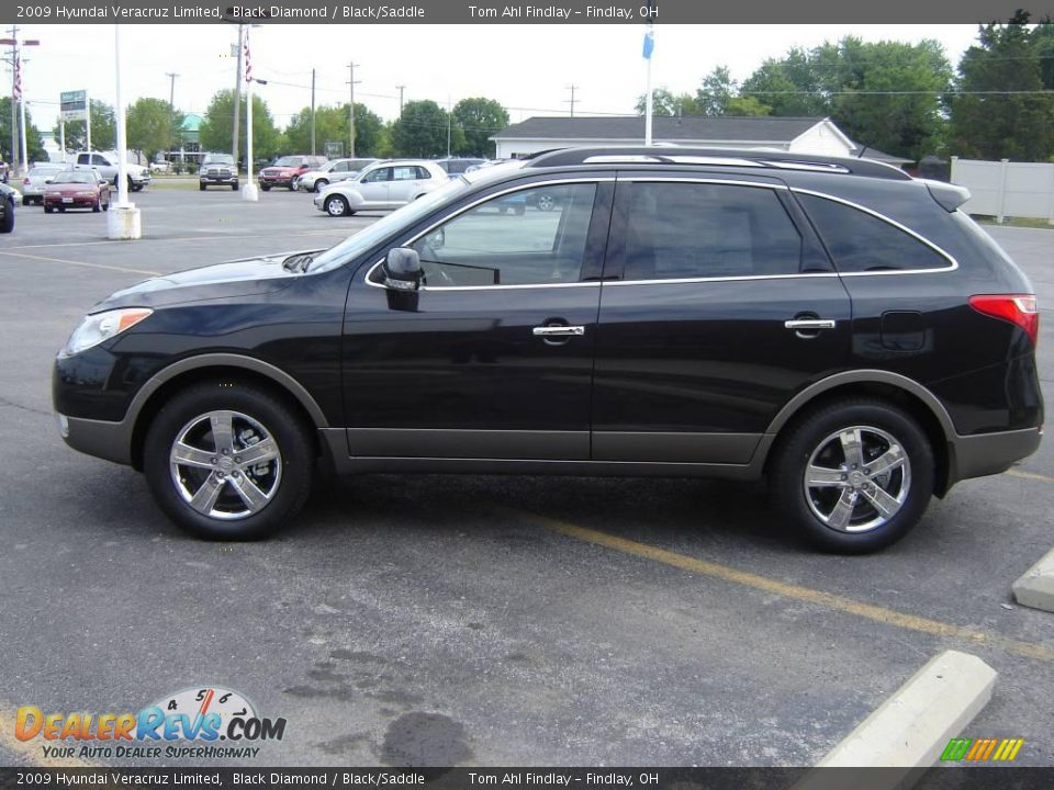 2009 Hyundai Veracruz Limited Black Diamond / Black/Saddle Photo #3