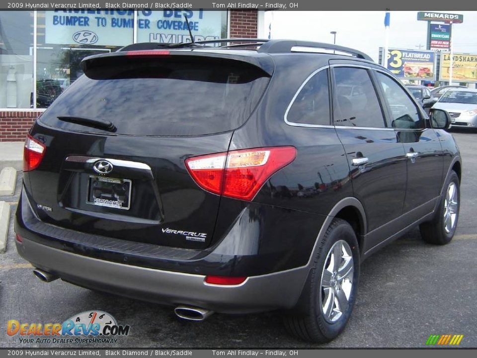 2009 Hyundai Veracruz Limited Black Diamond / Black/Saddle Photo #4