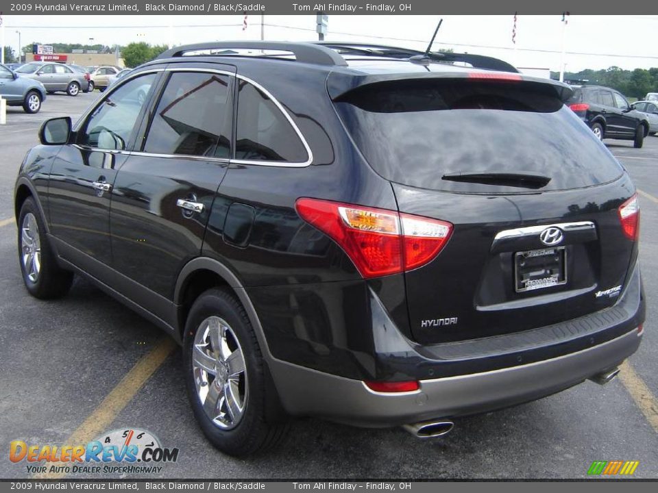 2009 Hyundai Veracruz Limited Black Diamond / Black/Saddle Photo #5