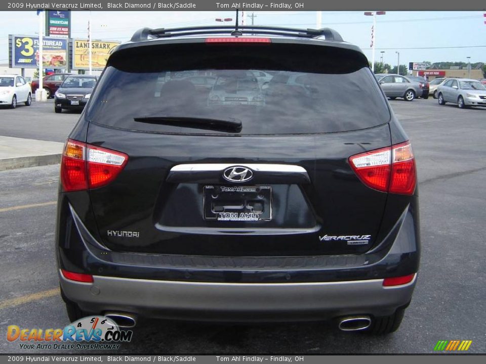 2009 Hyundai Veracruz Limited Black Diamond / Black/Saddle Photo #6