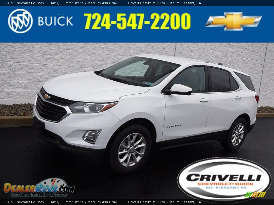 2019 Chevrolet Equinox LT AWD Summit White / Medium Ash Gray Photo #1