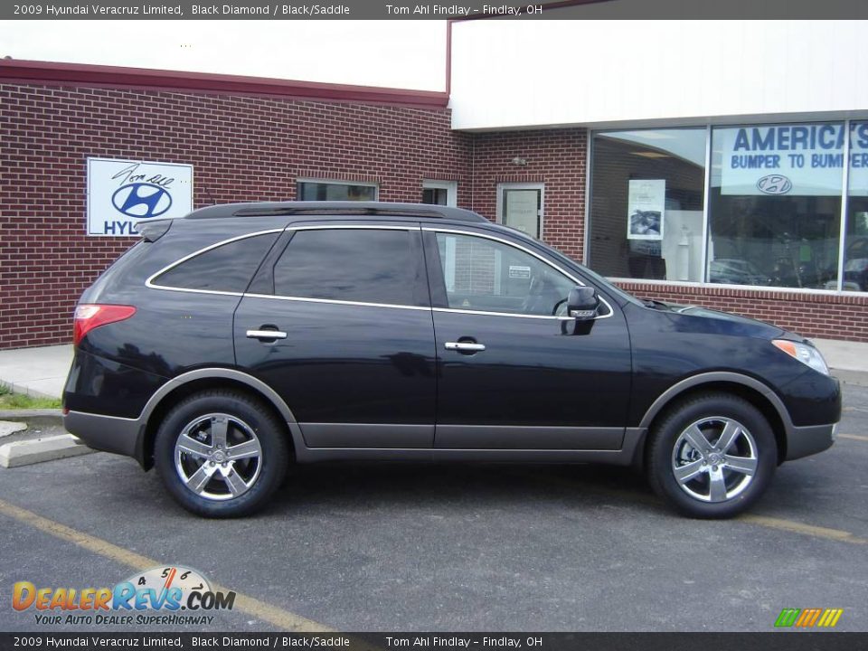 2009 Hyundai Veracruz Limited Black Diamond / Black/Saddle Photo #7