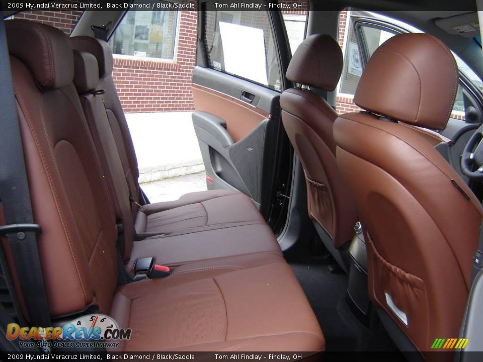 2009 Hyundai Veracruz Limited Black Diamond / Black/Saddle Photo #9